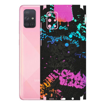 Samsung A/S Series Phone Skins (All Models) - Majestic Black Vibes - Matte Finish (M-62) Samsung Galaxy A71