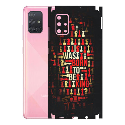Samsung A/S Series Phone Skins (All Models) - Born To Be King - Matte Finish (M-73) Samsung Galaxy A71