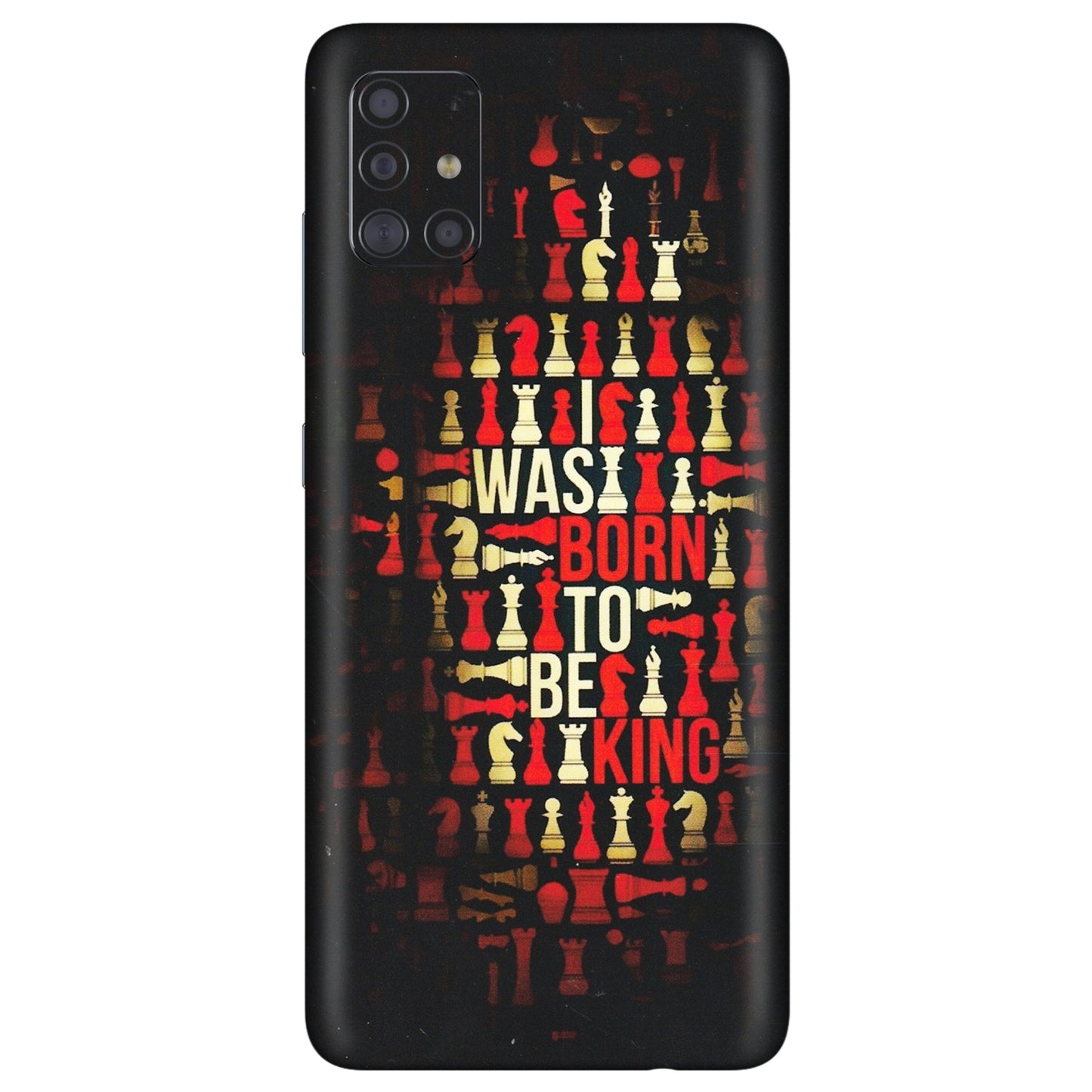Samsung A/S Series Phone Skins (All Models) - Born To Be King - Matte Finish (M-73) Samsung Galaxy A71