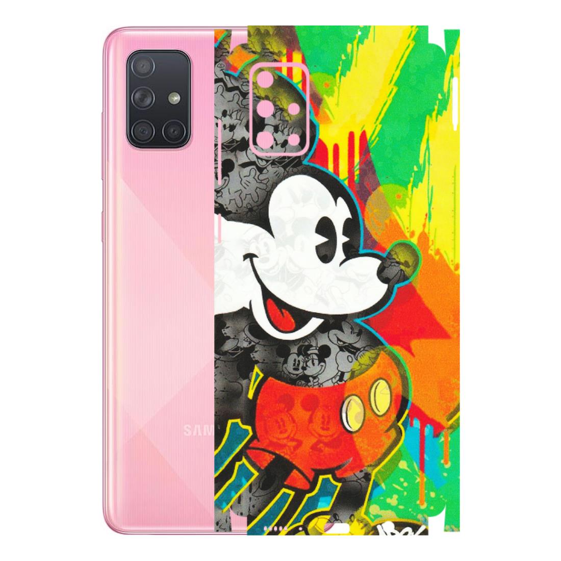 Samsung A/S Series Phone Skins (All Models) - Multiple Mickey With Colourful Texture - Matte Finish (M-84) Samsung Galaxy A71