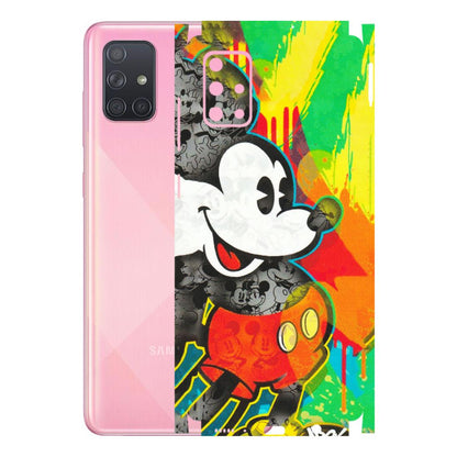 Samsung A/S Series Phone Skins (All Models) - Multiple Mickey With Colourful Texture - Matte Finish (M-84) Samsung Galaxy A71