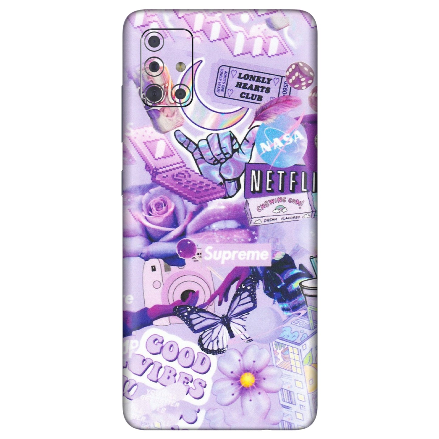 Samsung A/S Series Phone Skins (All Models) - Supreme Purple Magic - Matte Finish (M-88) Samsung Galaxy A71