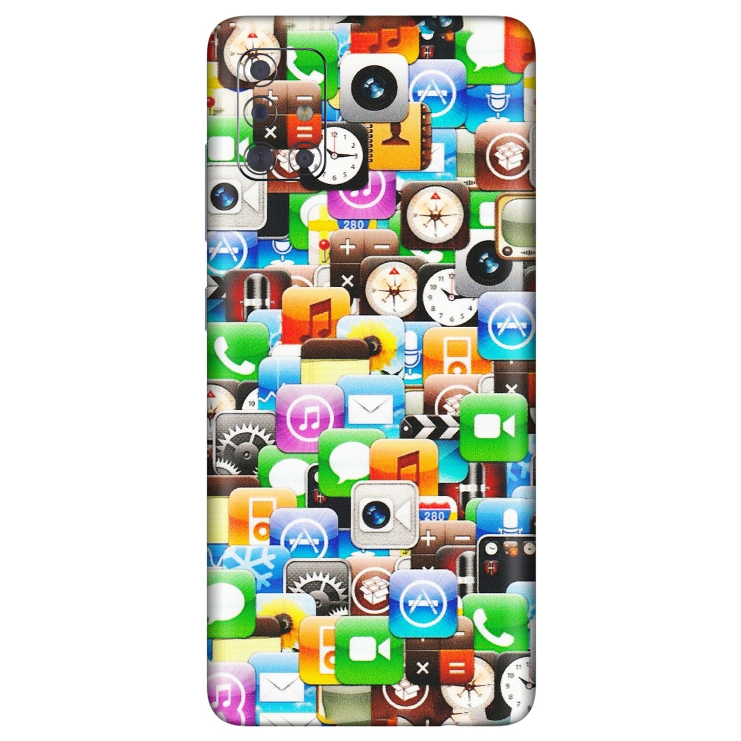Samsung A/S Series Phone Skins (All Models) - All Apple Icons - Matte Finish (M-93) Samsung Galaxy A71