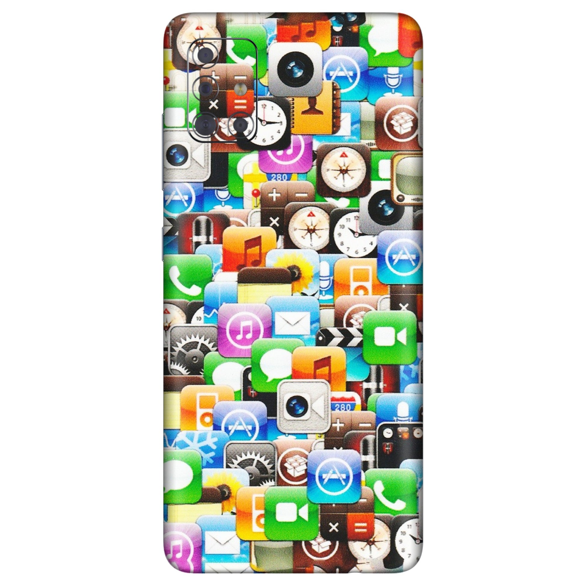Samsung A/S Series Phone Skins (All Models) - All Apple Icons - Matte Finish (M-93) Samsung Galaxy A71
