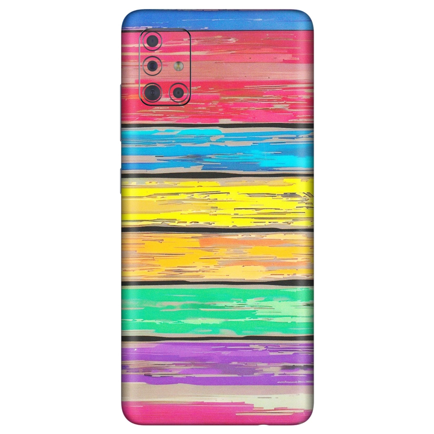 Samsung A/S Series Phone Skins (All Models) - Multi Colour Wooden Wall - Matte Finish (M-96) Samsung Galaxy A71