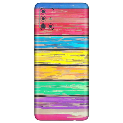 Samsung A/S Series Phone Skins (All Models) - Multi Colour Wooden Wall - Matte Finish (M-96) Samsung Galaxy A71