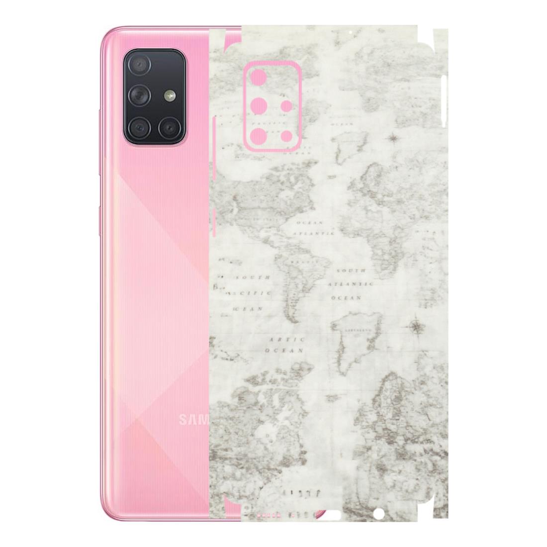 Samsung A/S Series Phone Skins (All Models) - World Travel Map - Transparent Finish (T-04) Samsung Galaxy A71