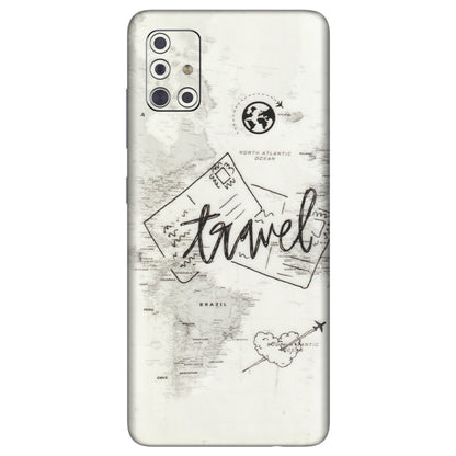 Samsung A/S Series Phone Skins (All Models) - Travel Ticket - Transparent Finish (T-06) Samsung Galaxy A71
