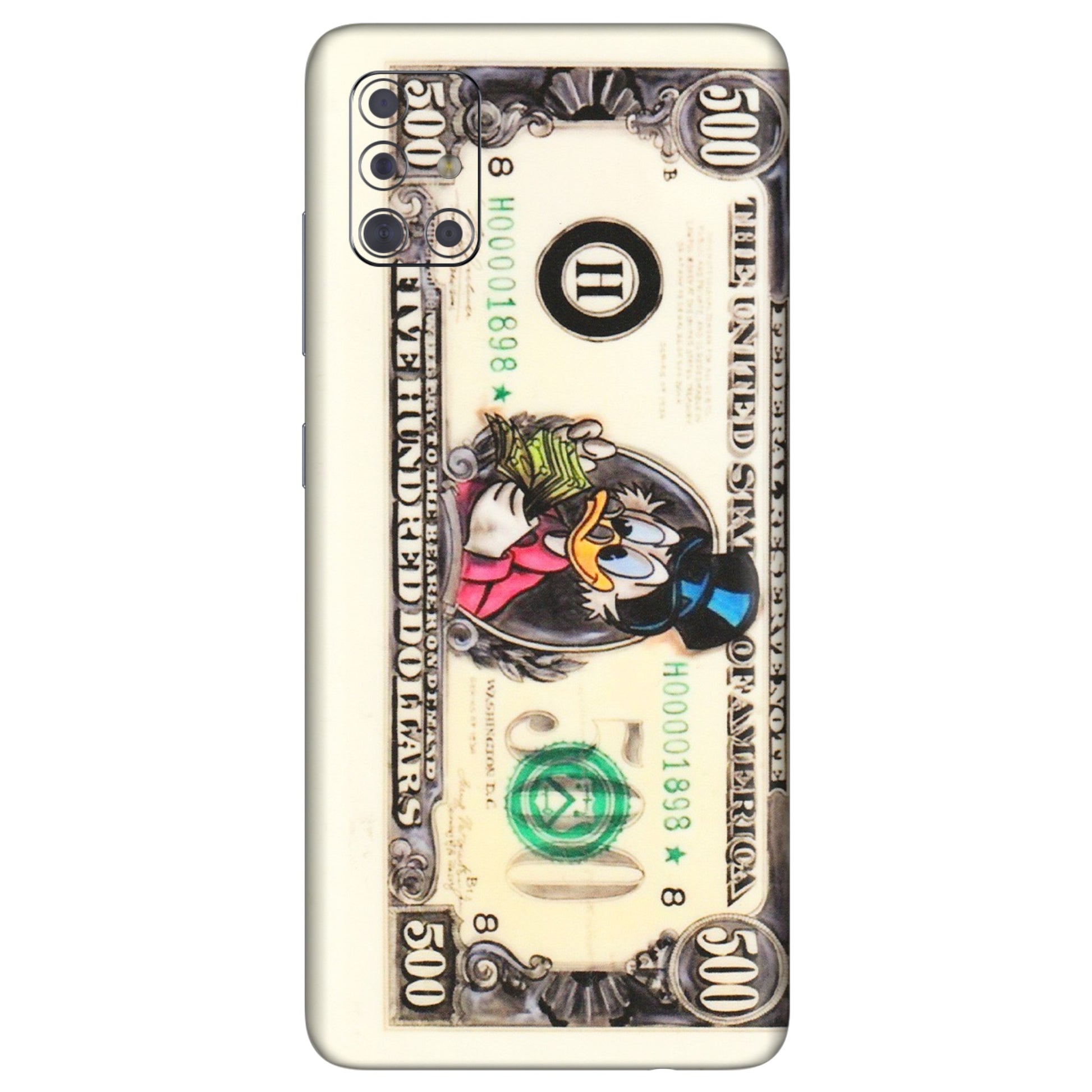 Samsung A/S Series Phone Skins (All Models) - Five Hundred Dollar Duck - Transparent Finish (T-15) Samsung Galaxy A71