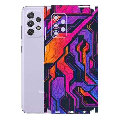 Samsung A/S Series Phone Skins (All Models) - Tech Circuits Futuristic - 3D Embossed Finish (L-07) Samsung Galaxy A72