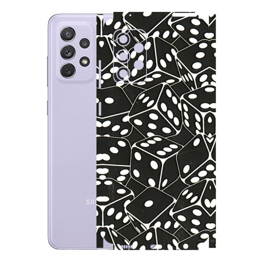 Samsung A/S Series Phone Skins (All Models) - Big Black Dices - 3D Embossed Finish (L-106) Samsung Galaxy A72