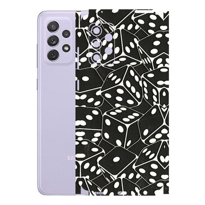 Samsung A/S Series Phone Skins (All Models) - Big Black Dices - 3D Embossed Finish (L-106) Samsung Galaxy A72