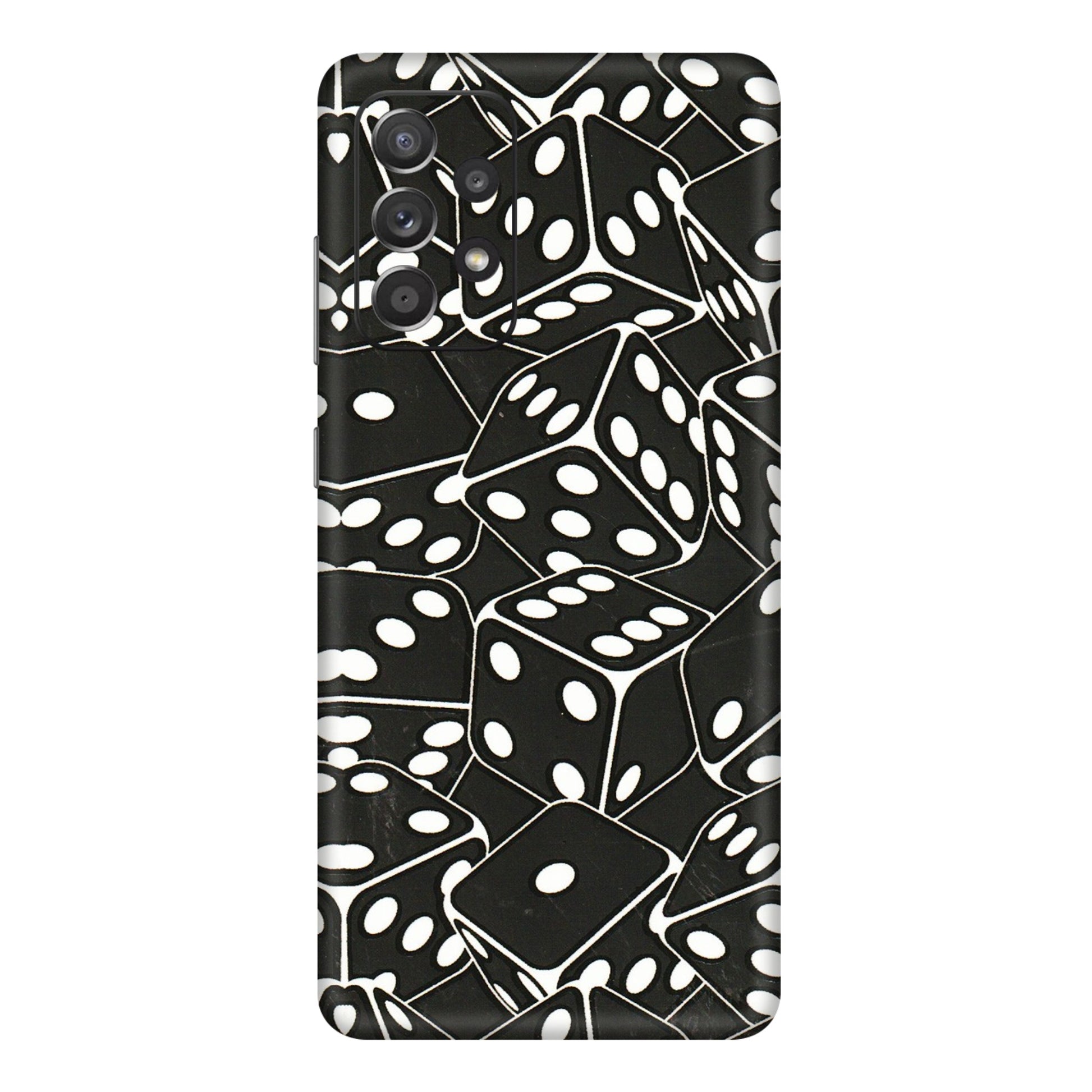 Samsung A/S Series Phone Skins (All Models) - Big Black Dices - 3D Embossed Finish (L-106) Samsung Galaxy A72