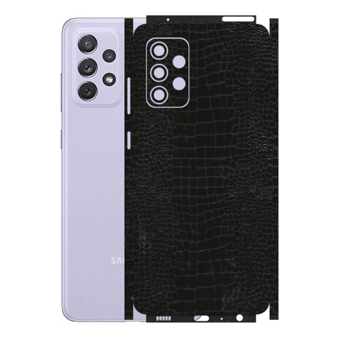 Samsung A/S Series Phone Skins (All Models) - Snake Leather Black - 3D Embossed Finish (L-107) Samsung Galaxy A72