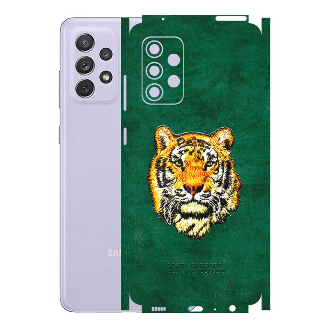 Samsung A/S Series Phone Skins (All Models) - Leather Feel Tiger - 3D Embossed Finish (L-111) Samsung Galaxy A72