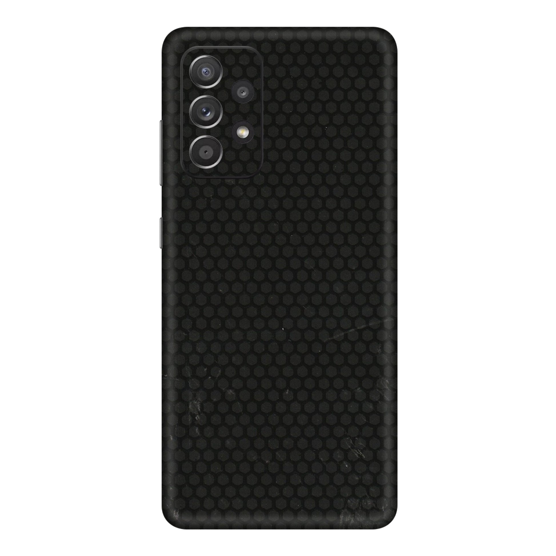 Samsung A/S Series Phone Skins (All Models) - Black honeycomb - 3D Embossed Finish (L-114) Samsung Galaxy A72