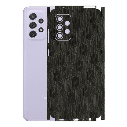 Samsung A/S Series Phone Skins (All Models) - Black Abstract Pattern - 3D Embossed Finish (L-117) Samsung Galaxy A72