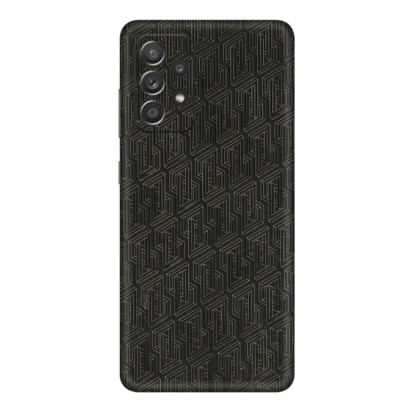 Samsung A/S Series Phone Skins (All Models) - Black Abstract Pattern - 3D Embossed Finish (L-117) Samsung Galaxy A72