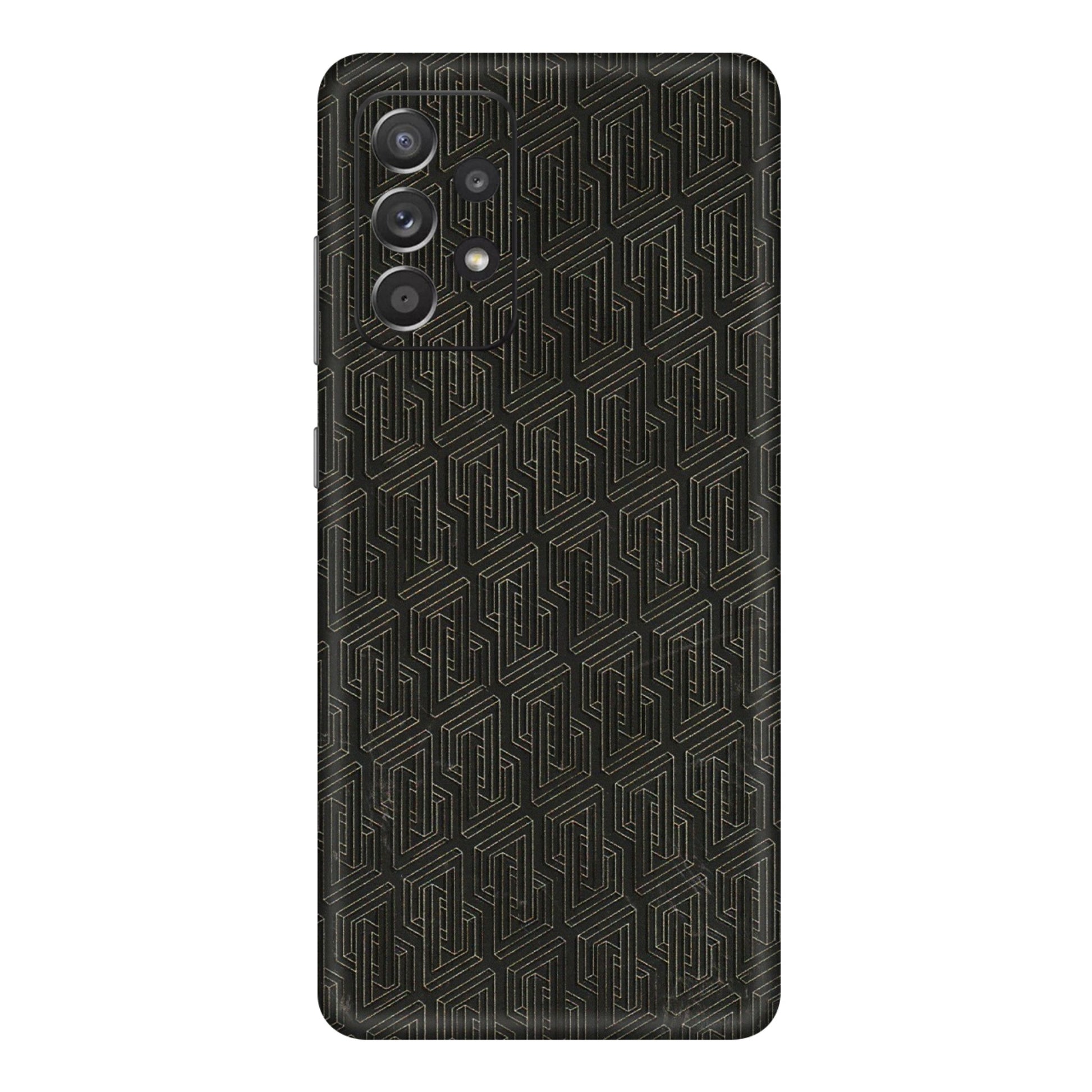 Samsung A/S Series Phone Skins (All Models) - Black Abstract Pattern - 3D Embossed Finish (L-117) Samsung Galaxy A72