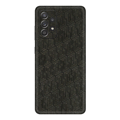 Samsung A/S Series Phone Skins (All Models) - Black Abstract Pattern - 3D Embossed Finish (L-117) Samsung Galaxy A72