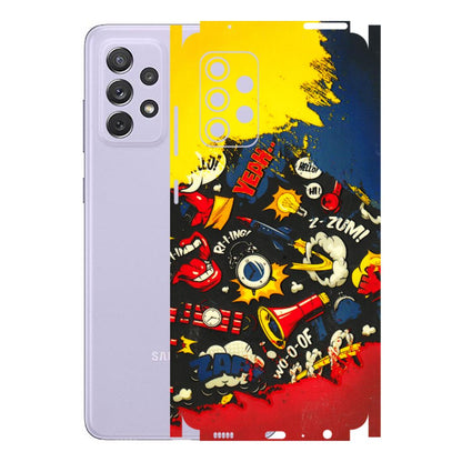 Samsung A/S Series Phone Skins (All Models) - Pacific Doodle Art - 3D Embossed Finish (L-120) Samsung Galaxy A72