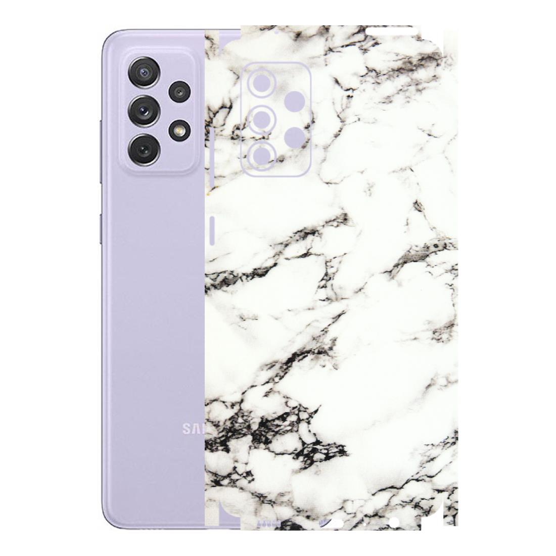 Samsung A/S Series Phone Skins (All Models) - Black and White Marble Texture - 3D Embossed Finish (L-124) Samsung Galaxy A72
