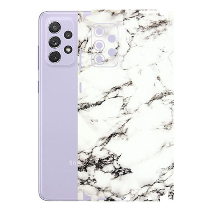 Samsung A/S Series Phone Skins (All Models) - Black and White Marble Texture - 3D Embossed Finish (L-124) Samsung Galaxy A72
