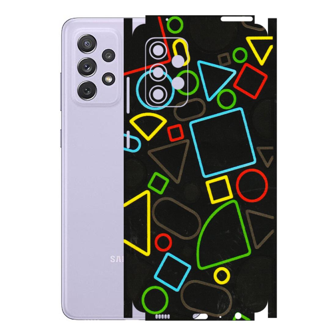 Samsung A/S Series Phone Skins (All Models) - Black Shapes - 3D Embossed Finish (L-131) Samsung Galaxy A72