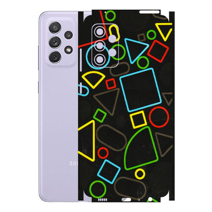 Samsung A/S Series Phone Skins (All Models) - Black Shapes - 3D Embossed Finish (L-131) Samsung Galaxy A72