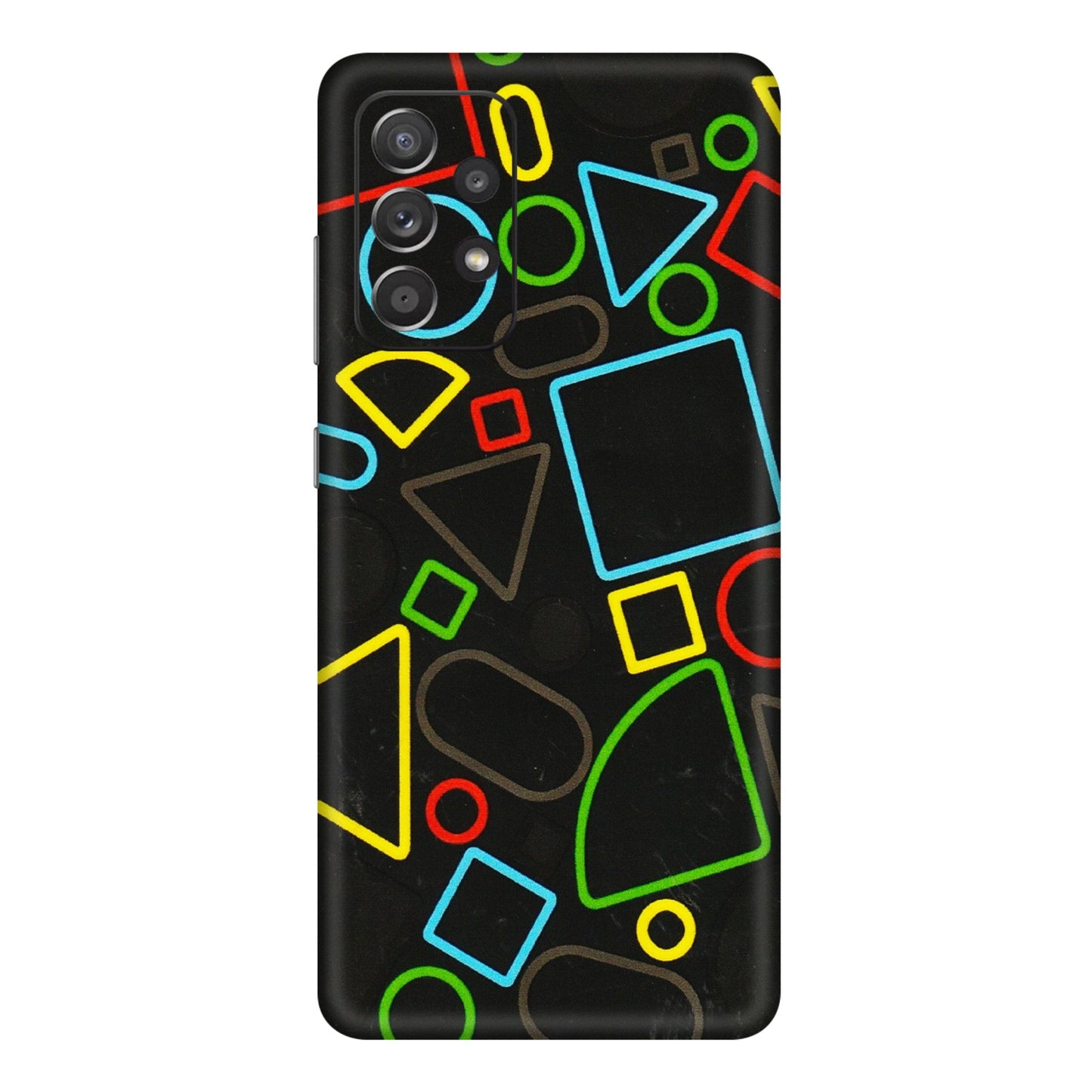 Samsung A/S Series Phone Skins (All Models) - Black Shapes - 3D Embossed Finish (L-131) Samsung Galaxy A72