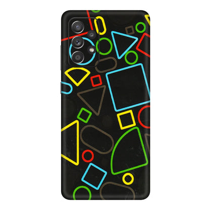 Samsung A/S Series Phone Skins (All Models) - Black Shapes - 3D Embossed Finish (L-131) Samsung Galaxy A72