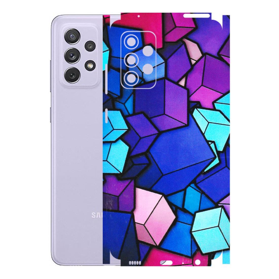 Samsung A/S Series Phone Skins (All Models) - Cube Doodle - 3D Embossed Finish (L-141) Samsung Galaxy A72
