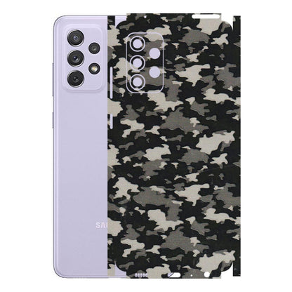 Samsung A/S Series Phone Skins (All Models) - Black/Grey Camoflaunge - 3D Embossed Finish (L-142) Samsung Galaxy A72