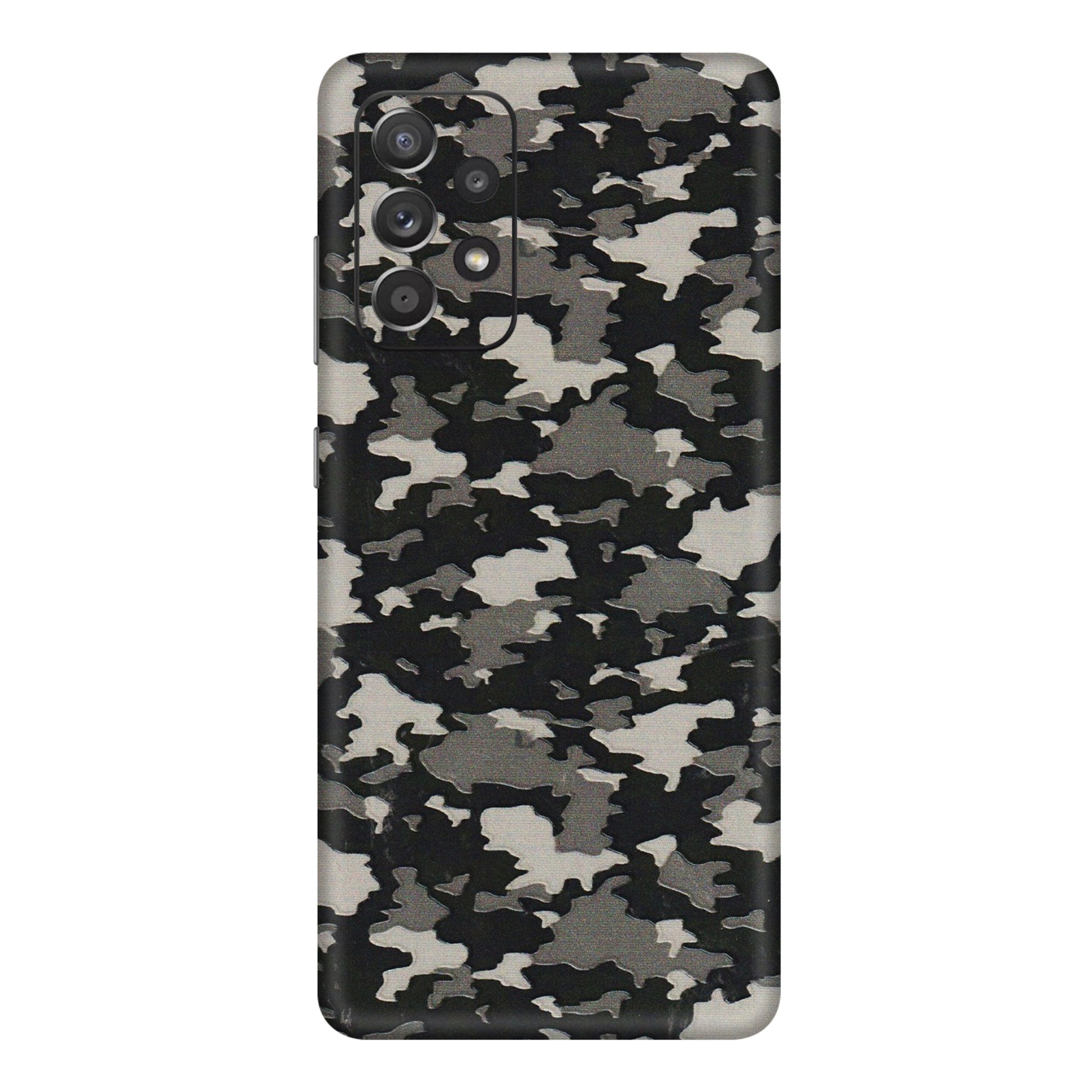 Samsung A/S Series Phone Skins (All Models) - Black/Grey Camoflaunge - 3D Embossed Finish (L-142) Samsung Galaxy A72