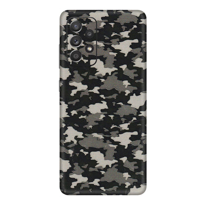 Samsung A/S Series Phone Skins (All Models) - Black/Grey Camoflaunge - 3D Embossed Finish (L-142) Samsung Galaxy A72