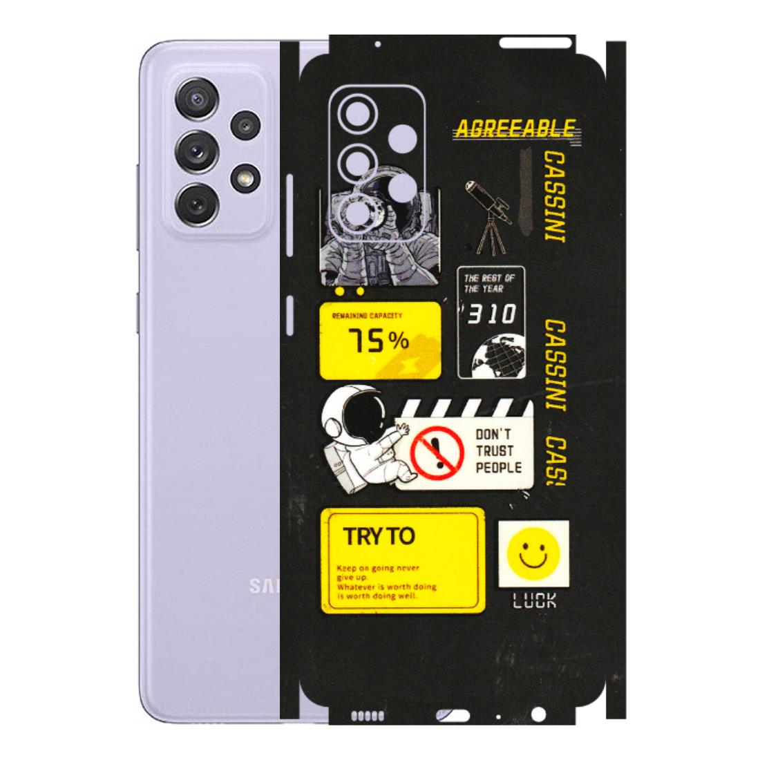 Samsung A/S Series Phone Skins (All Models) - Black Cassini - 3D Embossed Finish (L-161) Samsung Galaxy A72