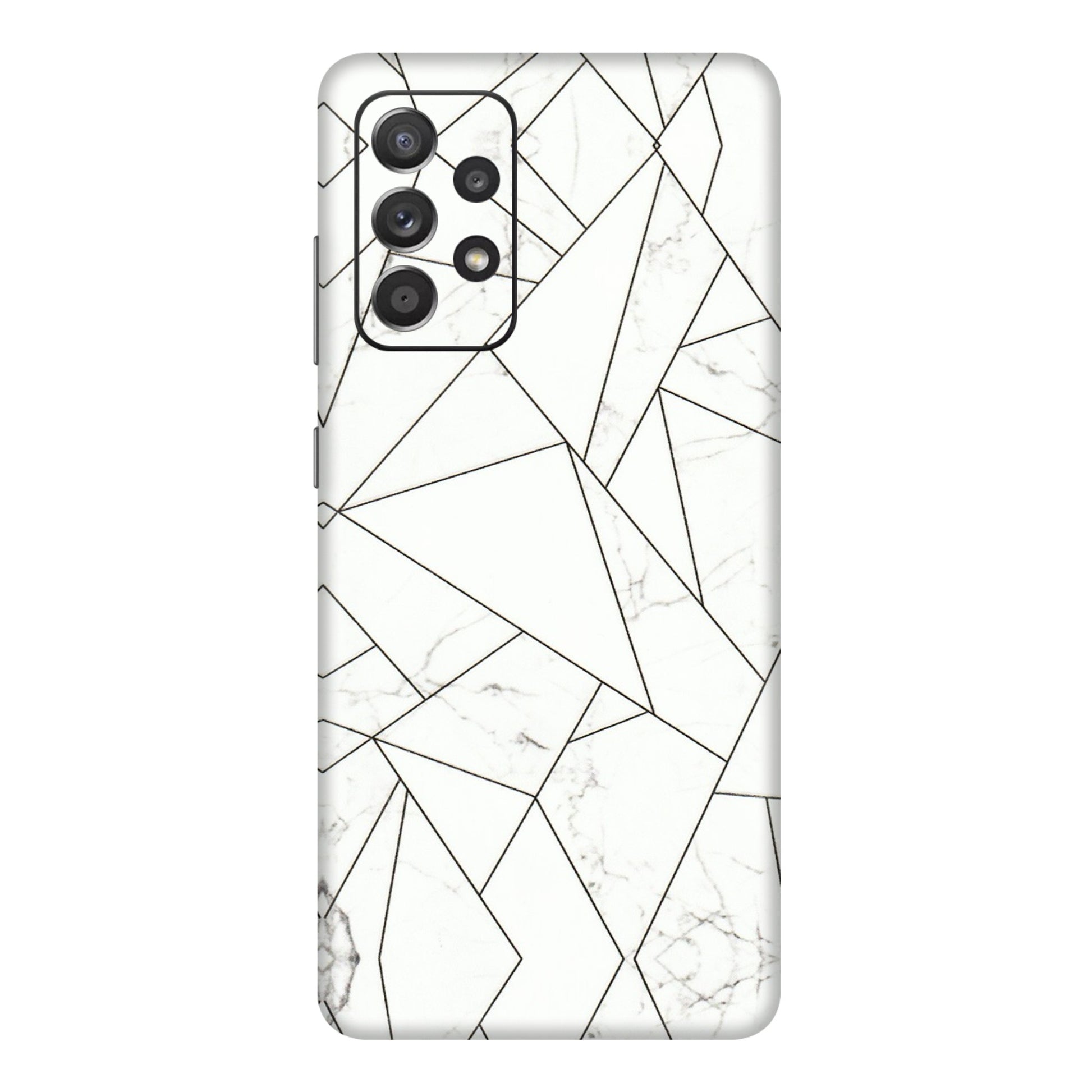 Samsung A/S Series Phone Skins (All Models) - Luxury White Marble Effect - 3D Embossed Finish (L-168) Samsung Galaxy A72