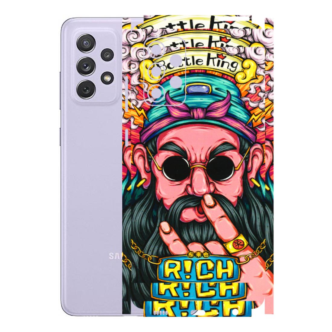 Samsung A/S Series Phone Skins (All Models) - Battle King Dude Face - 3D Embossed Finish (L-178) Samsung Galaxy A72