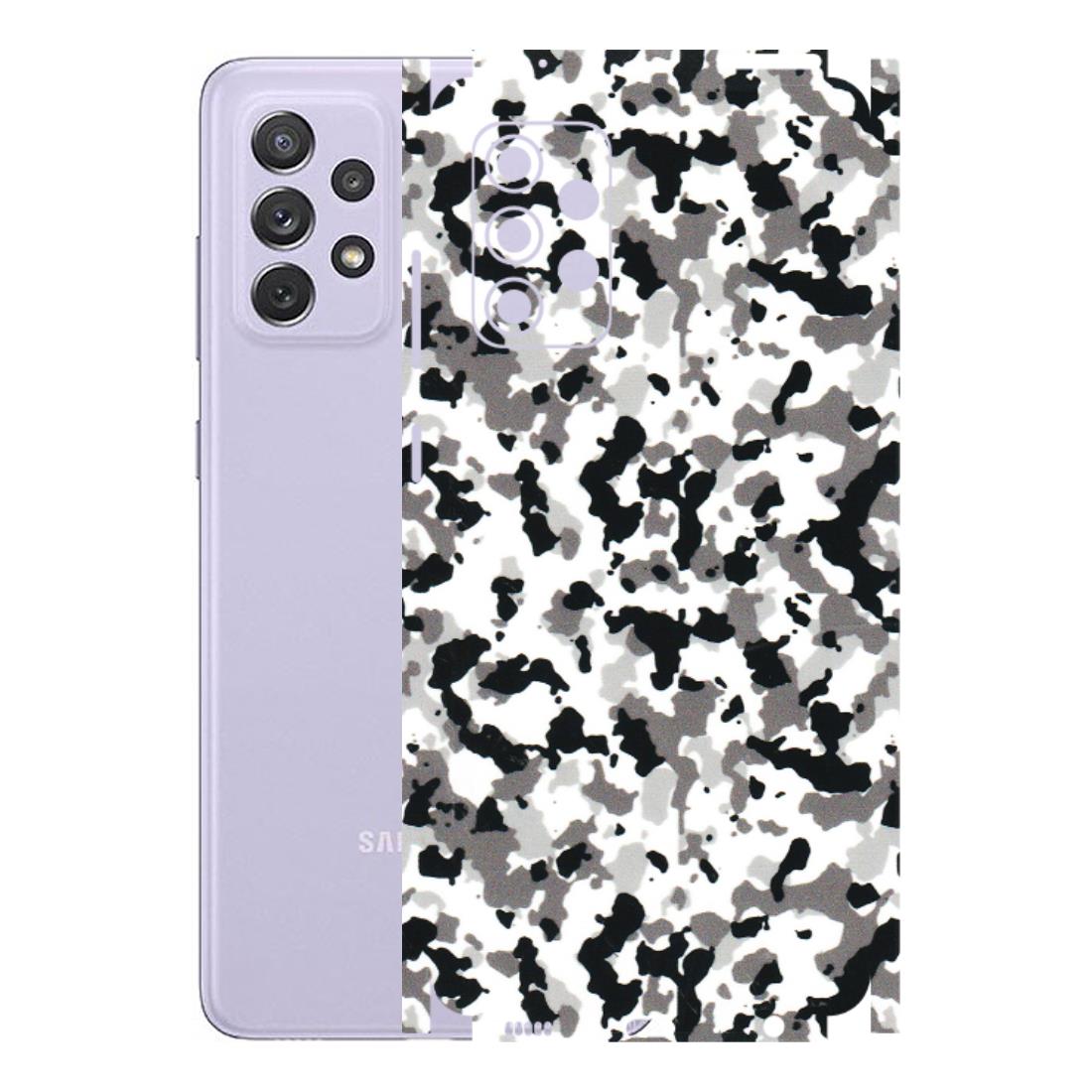 Samsung A/S Series Phone Skins (All Models) - White Black Camouflage - 3D Embossed Finish (L-18) Samsung Galaxy A72
