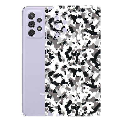 Samsung A/S Series Phone Skins (All Models) - White Black Camouflage - 3D Embossed Finish (L-18) Samsung Galaxy A72