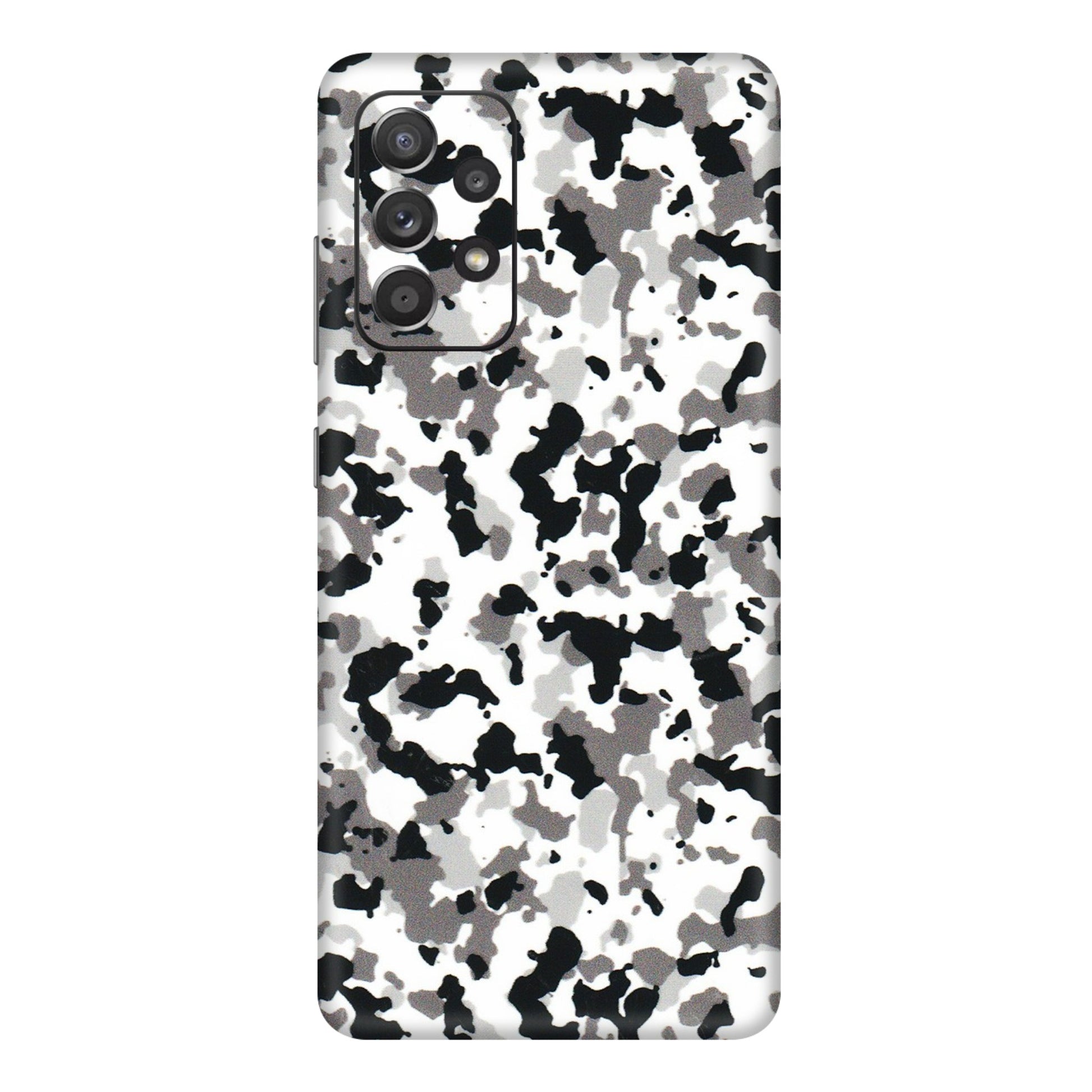 Samsung A/S Series Phone Skins (All Models) - White Black Camouflage - 3D Embossed Finish (L-18) Samsung Galaxy A72