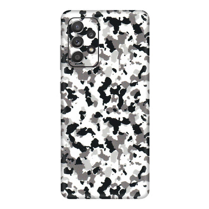 Samsung A/S Series Phone Skins (All Models) - White Black Camouflage - 3D Embossed Finish (L-18) Samsung Galaxy A72