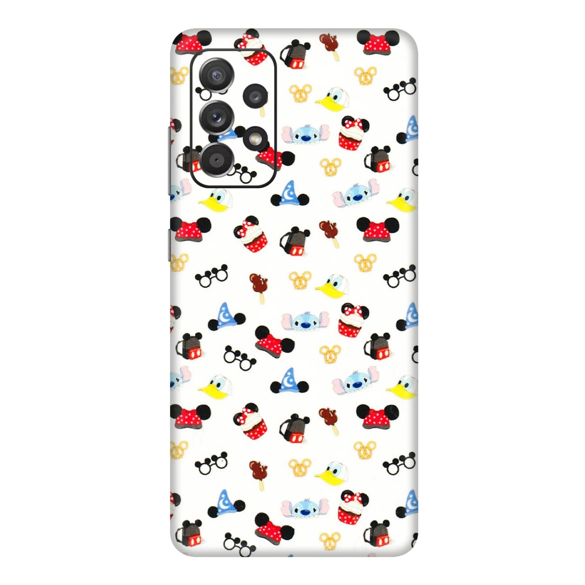 Samsung A/S Series Phone Skins (All Models) - Minnie Mouse & Donald Doodles s - 3D Embossed Finish (L-194) Samsung Galaxy A72