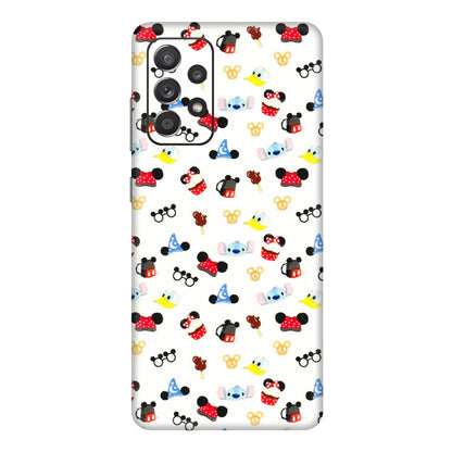 Samsung A/S Series Phone Skins (All Models) - Minnie Mouse & Donald Doodles s - 3D Embossed Finish (L-194) Samsung Galaxy A72