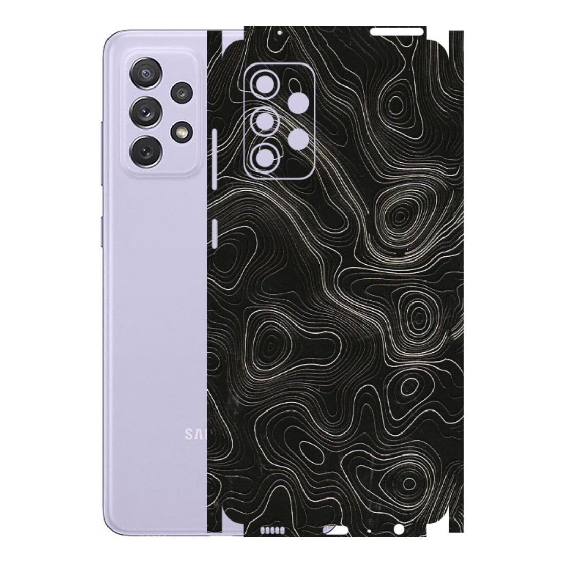 Samsung A/S Series Phone Skins (All Models) - Black Swirl - 3D Embossed Finish (L-196) Samsung Galaxy A72