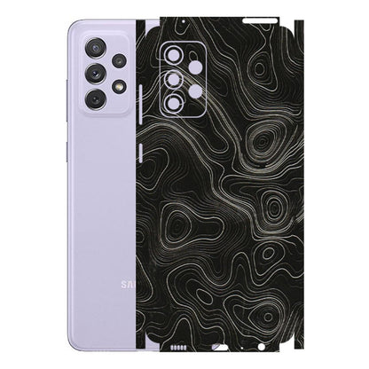 Samsung A/S Series Phone Skins (All Models) - Black Swirl - 3D Embossed Finish (L-196) Samsung Galaxy A72