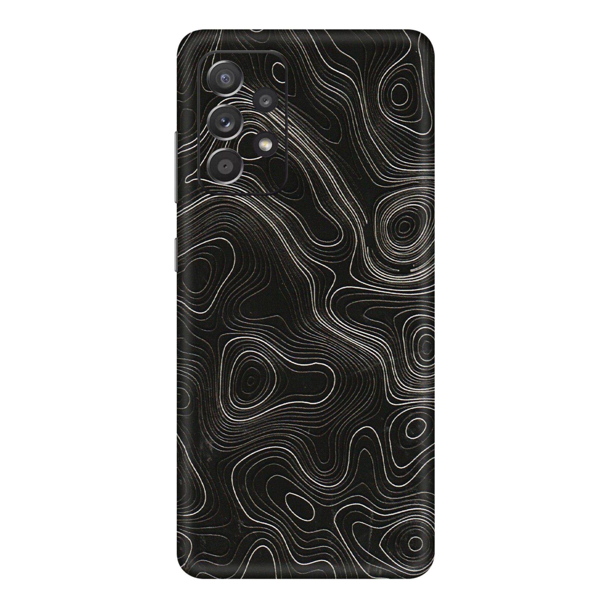 Samsung A/S Series Phone Skins (All Models) - Black Swirl - 3D Embossed Finish (L-196) Samsung Galaxy A72