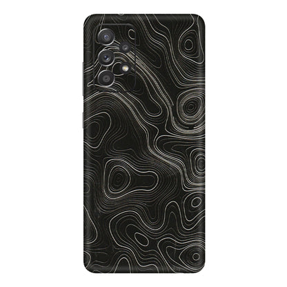 Samsung A/S Series Phone Skins (All Models) - Black Swirl - 3D Embossed Finish (L-196) Samsung Galaxy A72