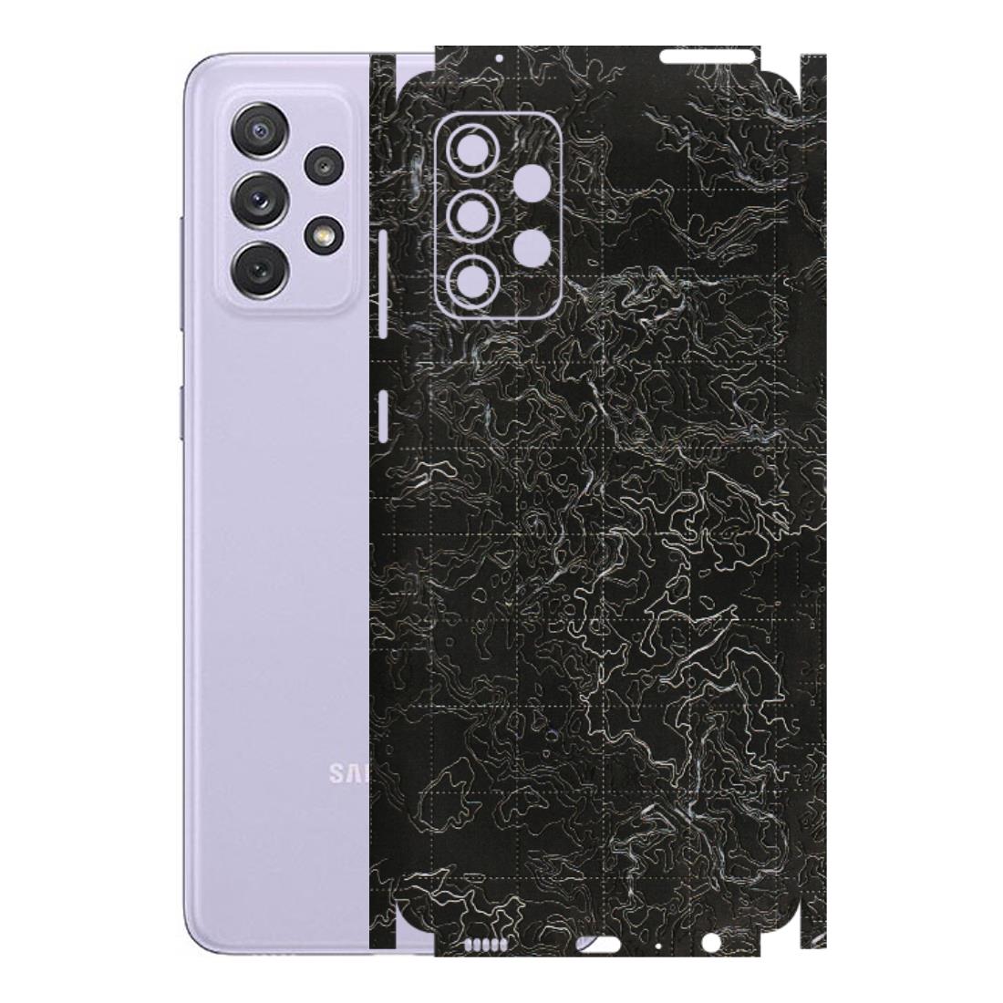 Samsung A/S Series Phone Skins (All Models) - Black map Texture - 3D Embossed Finish (L-201) Samsung Galaxy A72