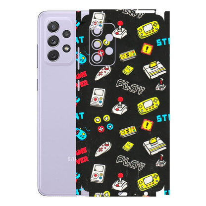 Samsung A/S Series Phone Skins (All Models) - Gaming Doodles - 3D Embossed Finish (L-224) Samsung Galaxy A72
